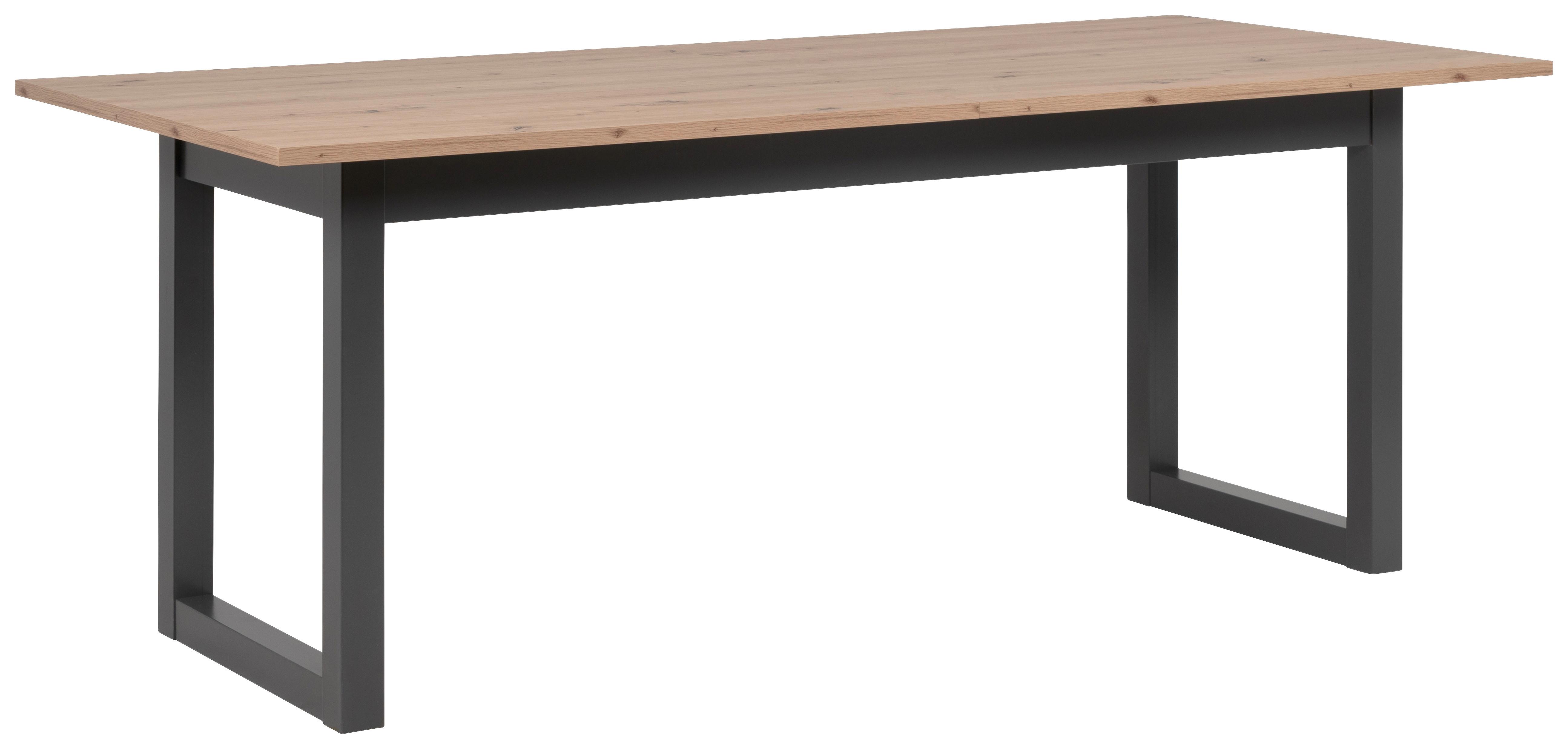 Esstisch Denver 80c - Anthrazit/Eiche Artisan, Basics, Holzwerkstoff (200/90/75cm) - MID.YOU