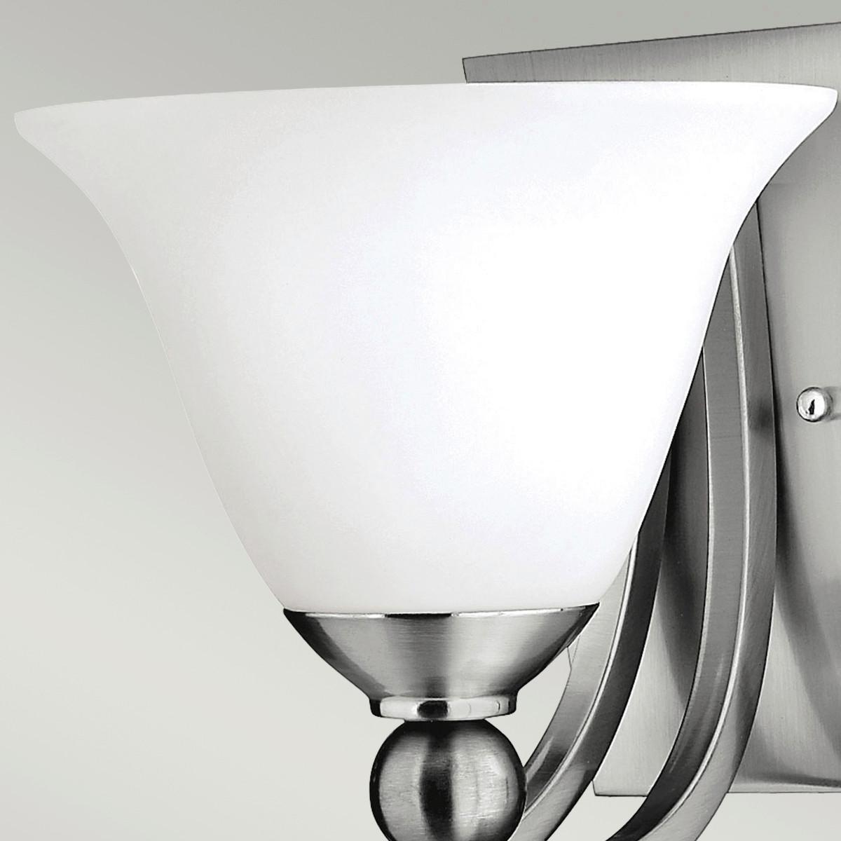 Wandleuchte Hk-Bolla1 - Nickelfarben, Basics, Glas/Metall (19.7/21.6/22.2cm) - Elstead Lighting