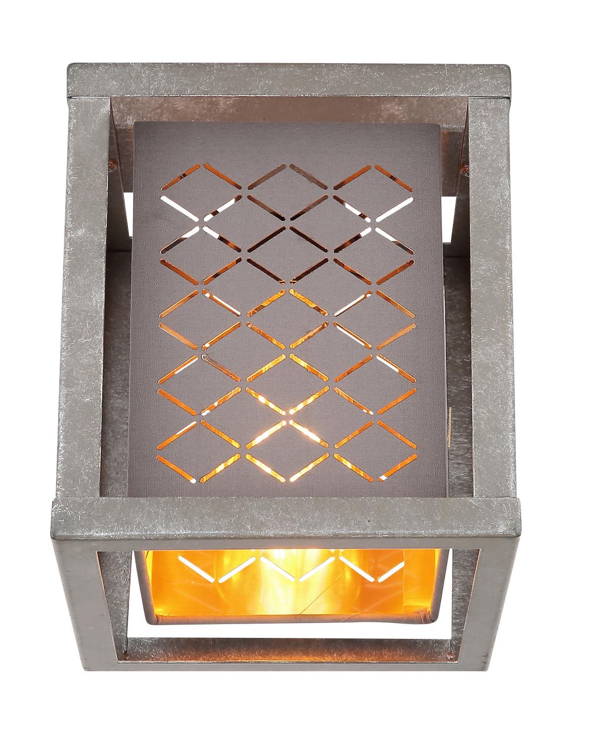 Deckenleuchte Thomas L: 17 Cm 1-Flammig - Silberfarben/Goldfarben, Design, Textil/Metall (17/17/22,5cm) - Globo