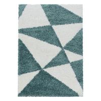 Hochflor Teppich Blau Naturfaser Tango 280x370 cm - Blau, Design, Textil (280/370cm)