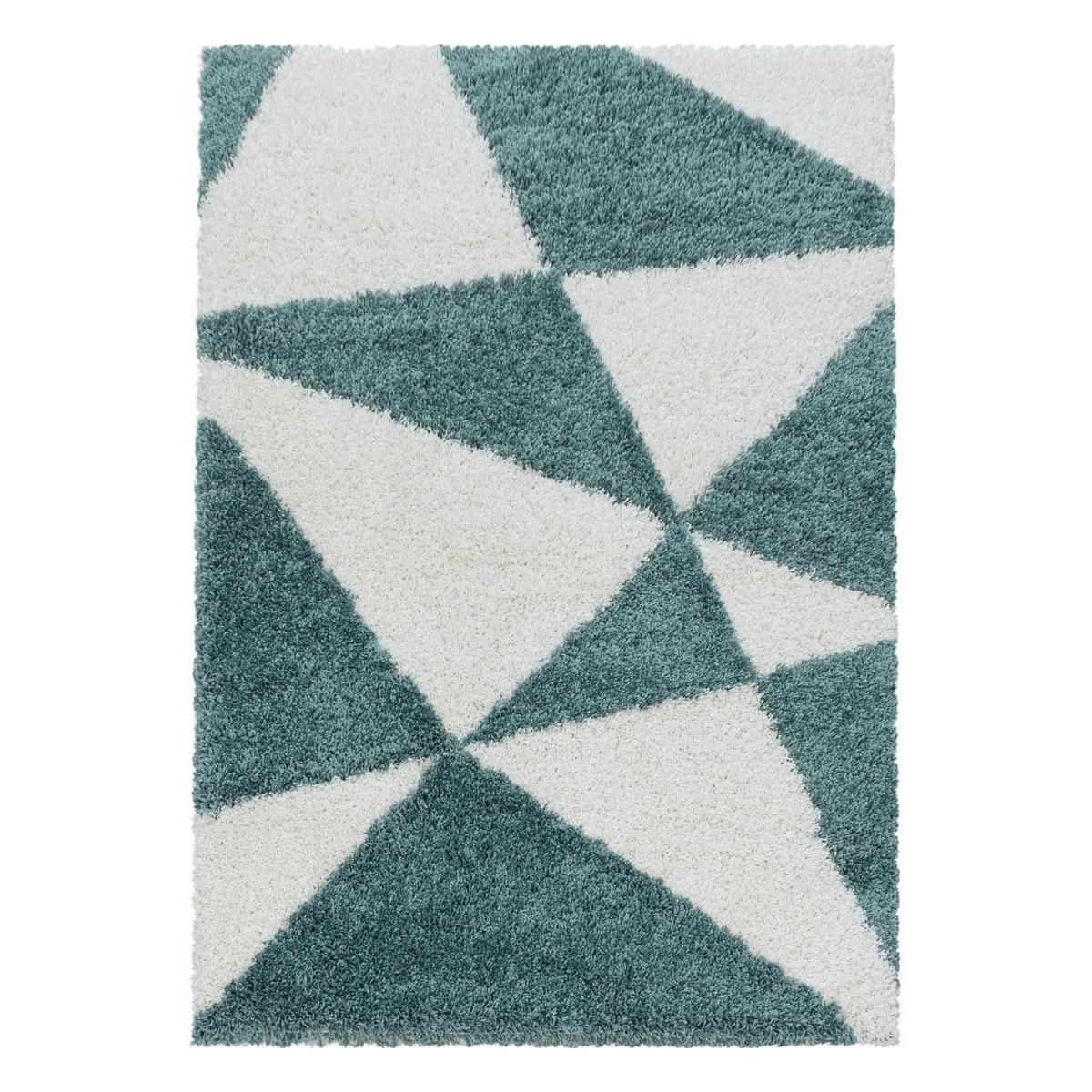 Hochflor Teppich Blau Naturfaser Tango 280x370 cm - Blau, Design, Textil (280/370cm)