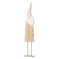 Weihnachtsfigur Gomas - Braun, Basics, Holz/Textil (17/6/90cm)