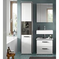 Badezimmer Schwarz/ Weiß K:100 Cm - Weiß Hochglanz/Schwarz, MODERN, Holzwerkstoff (100cm) - MID.YOU