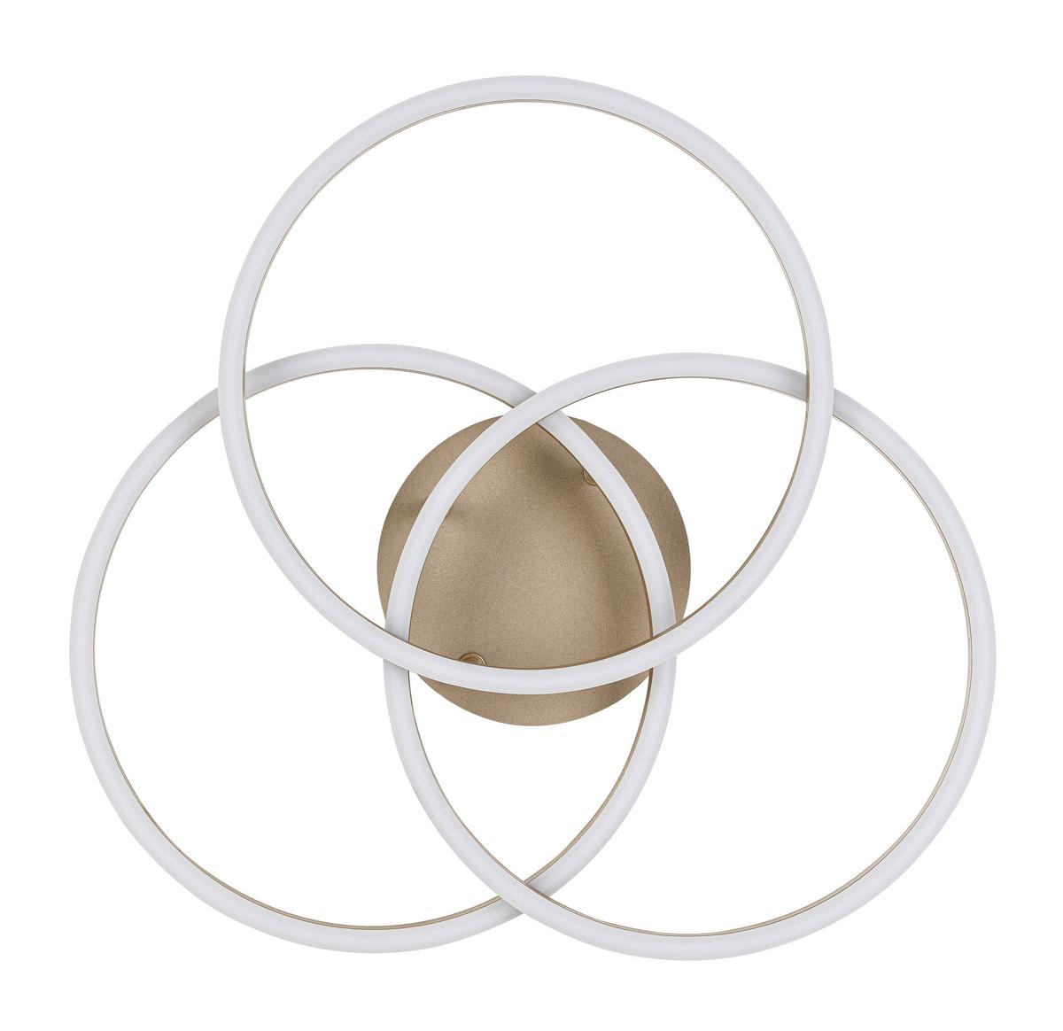 LED-DECKENLEUCHTE COLEEN - Sandfarben/Cappuccino, Basics, Kunststoff/Metall (47/38,5/8cm) - Luca Bessoni