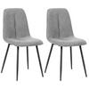 Stuhl-Set 2er Lago Grau Lago - Schwarz/Grau, MODERN, Holz/Textil (47/87/58cm) - P & B