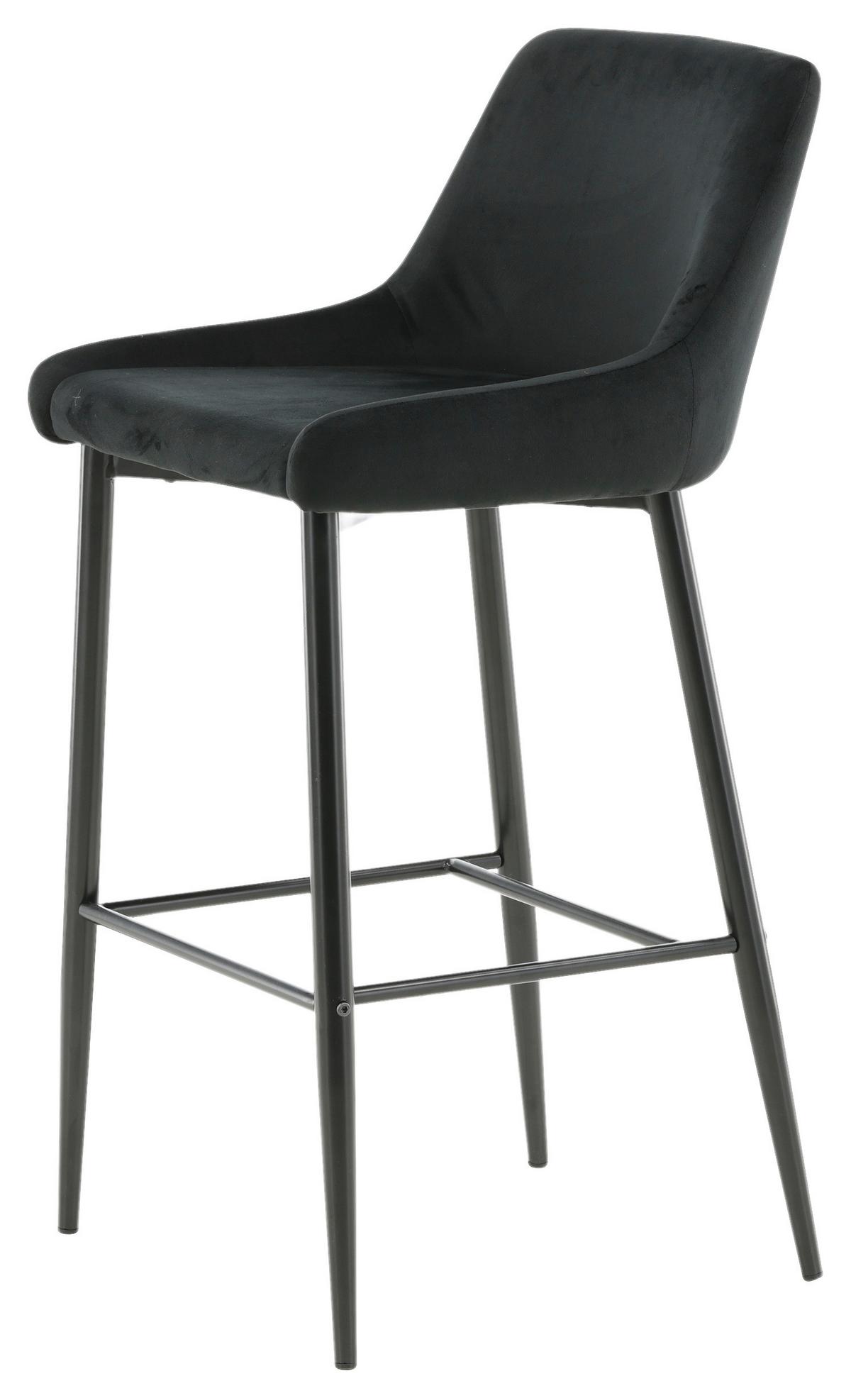 Barhocker-set Plaza Schwarz B: 48 Cm - Schwarz, Design, Kunststoff/Textil (48/105/57cm) - Livetastic