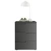 Nachtkästchen Graphitfarben H: 60,9 cm, Spice 3 - Schwarz/Graphitfarben, MODERN, Holzwerkstoff (46,2/60,9/40cm)