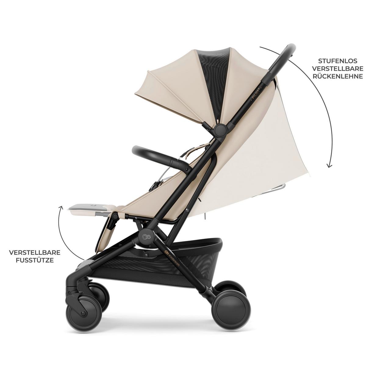 Buggy beigebraun/Grau - Beigebraun, Basics, Kunststoff/Textil (67/42/101cm) - Kinderkraft