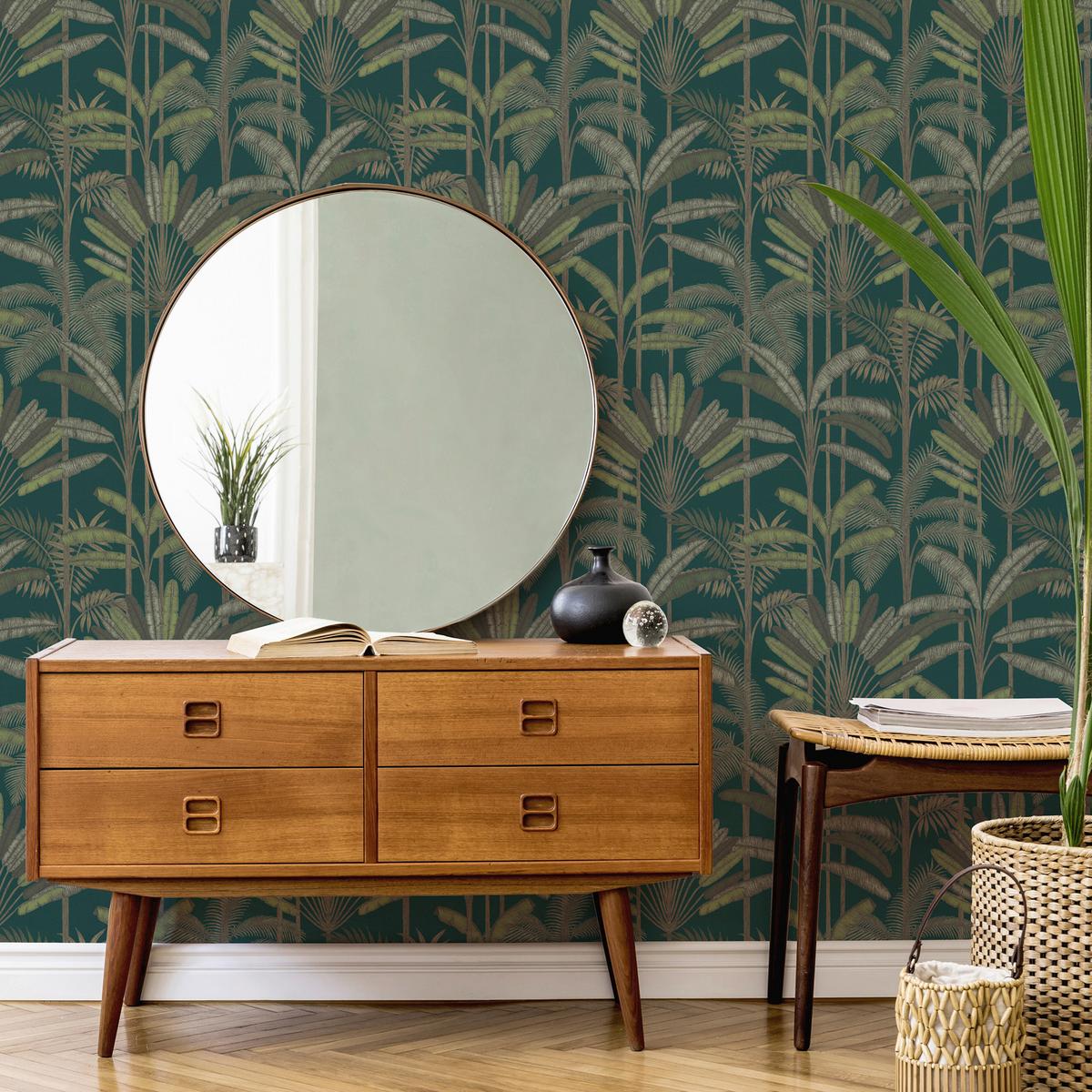 Vliestapete 118132 - Grün, Basics, Papier/Kunststoff (52/1005cm)