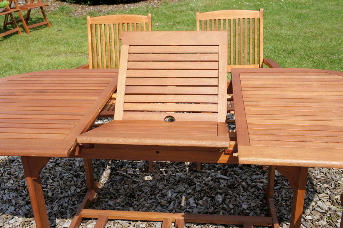 Gartenmöbel Set 7-Tlg. Stockholm aus Eukalyptusholz - Braun, Basics, Holz - Gardenson