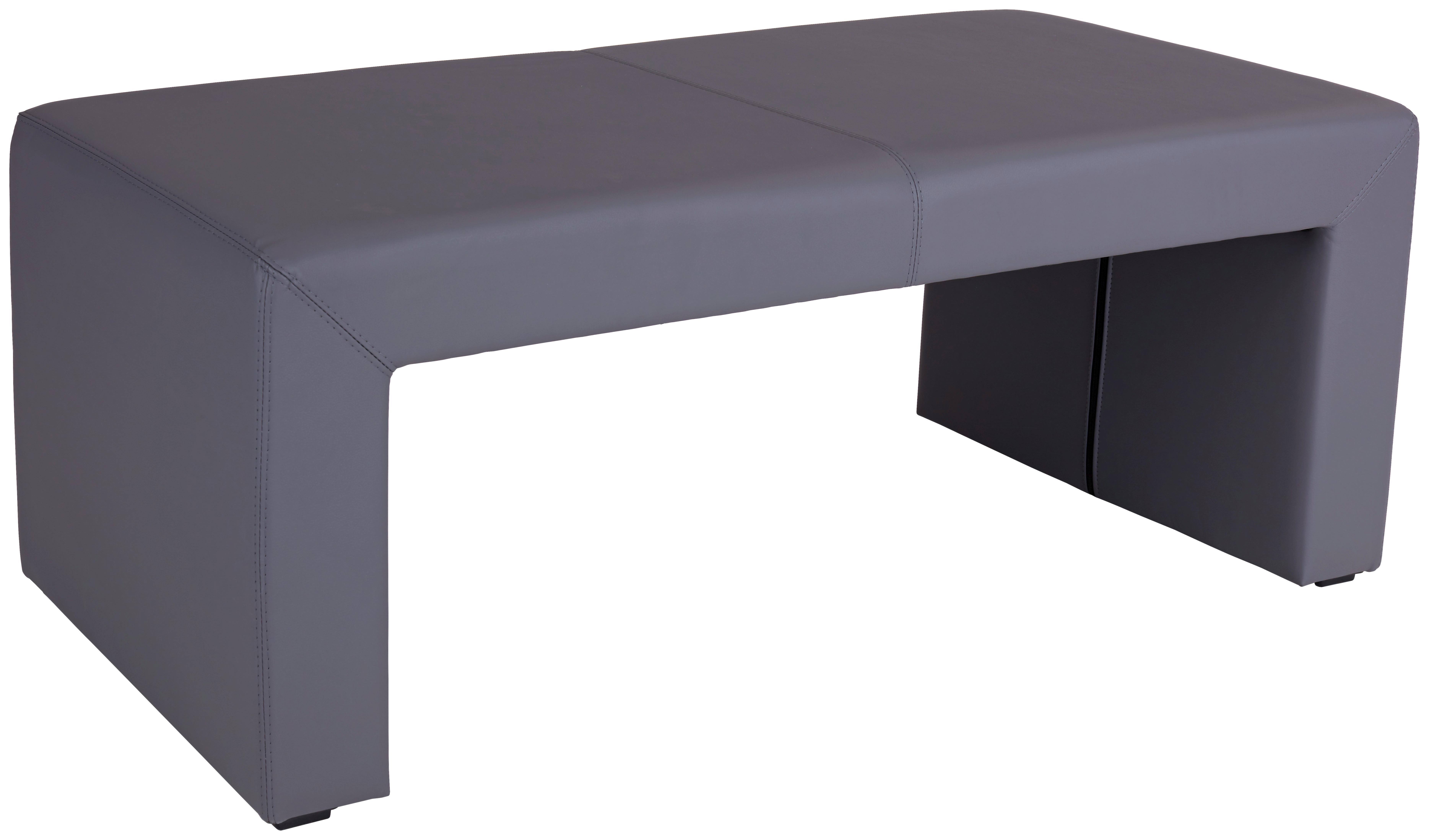 Sitzbank Gepolstert Grau Valun II B: 120 cm - KONVENTIONELL, Holz/Holzwerkstoff (120/49/48cm)