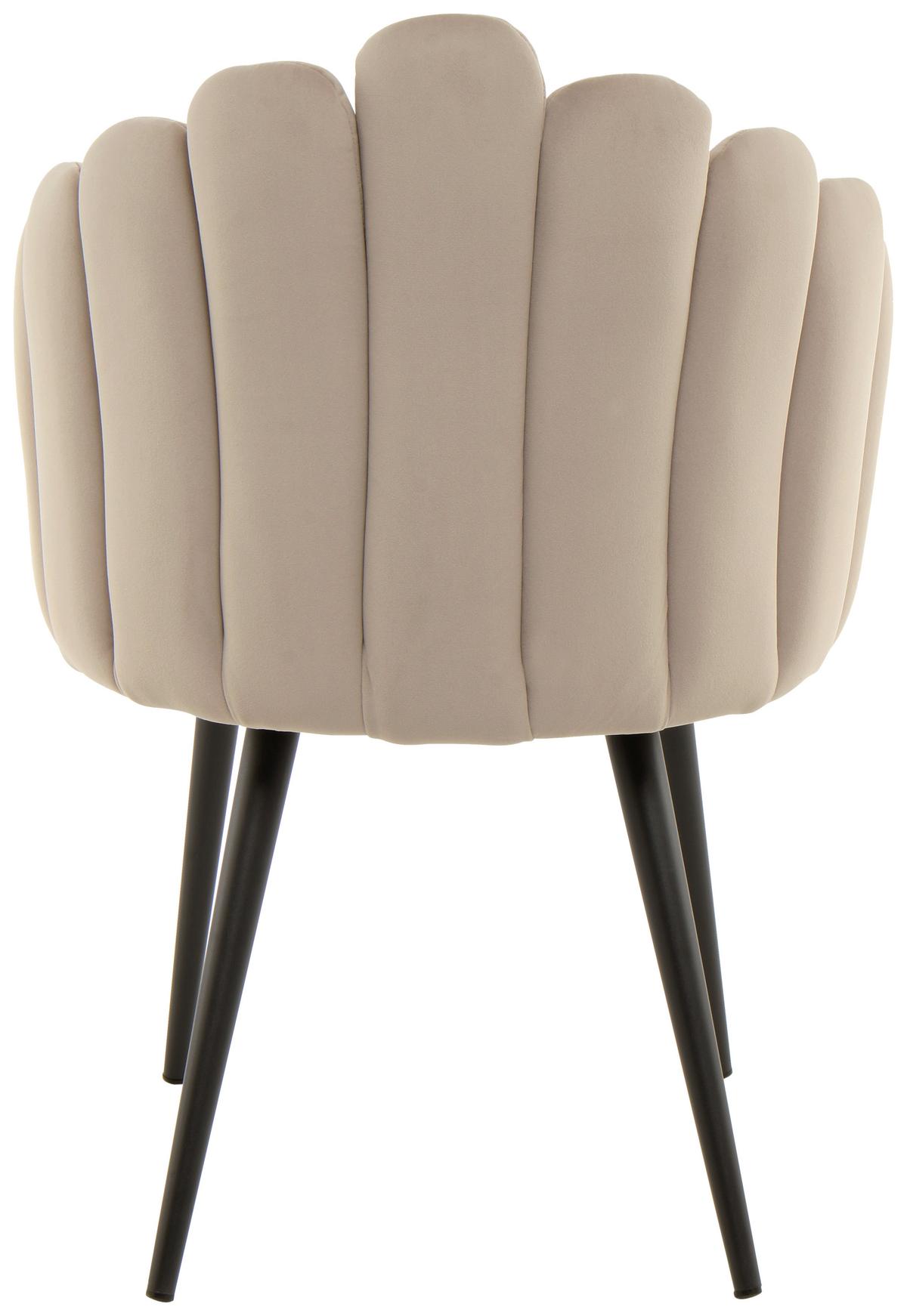 STOLIČKA S PODRÚČKAMI JEANE - čierna/béžová, Modern, kov/textil (61/85/58cm) - MID.YOU