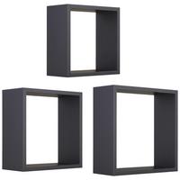 Wandregale Simple B: 30 cm Anthrazit 3-Teilig - MODERN, Holzwerkstoff/Kunststoff (30-27-24/30-27-24/12cm)