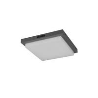 Außendeckenleuchte Bermejo Anthrazit Weiß B: 30cm - Anthrazit/Weiß, Basics, Kunststoff/Metall (30/5,7/30cm)