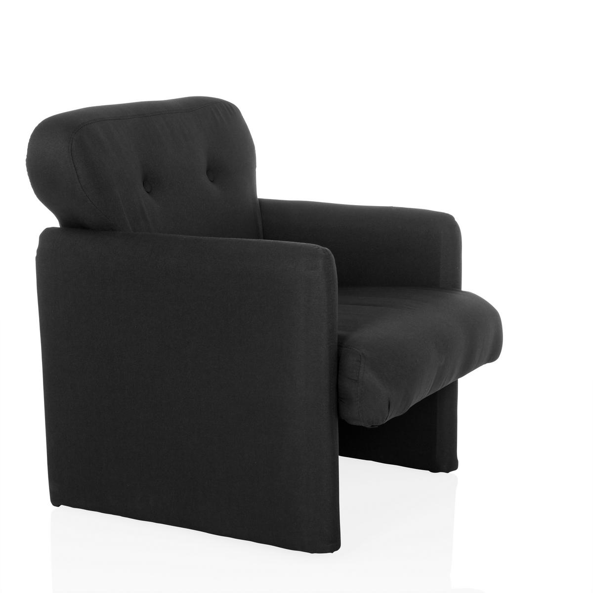 Loungesessel Caripito Schwarz B: 66 Cm - Schwarz, MODERN, Textil (66/77/74cm) - MID.YOU