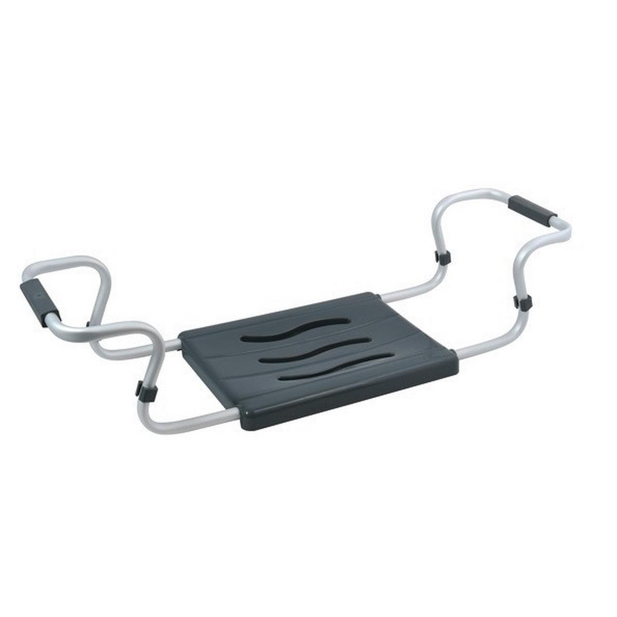 Badewanneneinsatz Badewannensitz - Dunkelgrau, Basics, Kunststoff/Metall (55-70/26/18,7cm)