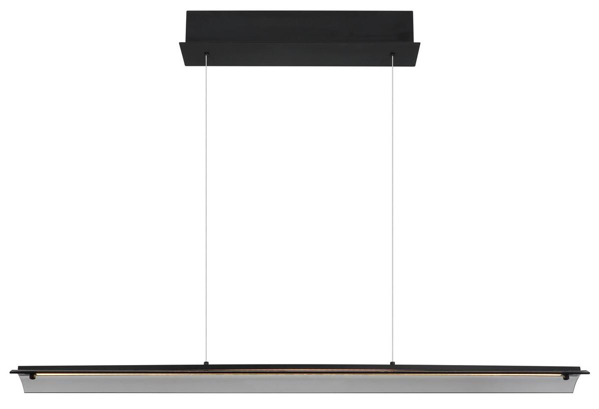 LED-Hängeleuchte 17017s - Schwarz/Grau, Design, Glas/Metall (100/12/150cm) - Globo