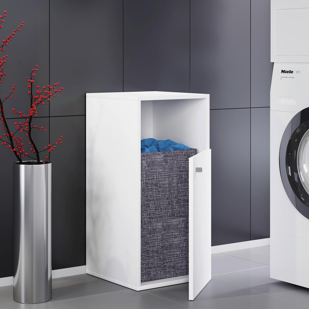 Schmutzwäscheschrank in Weiß