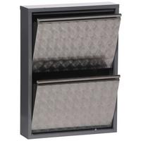 Schuhkipper Mac Grau Metall 2 Klappen B: 50 cm - Grau, Basics, Metall (50/70/13cm)