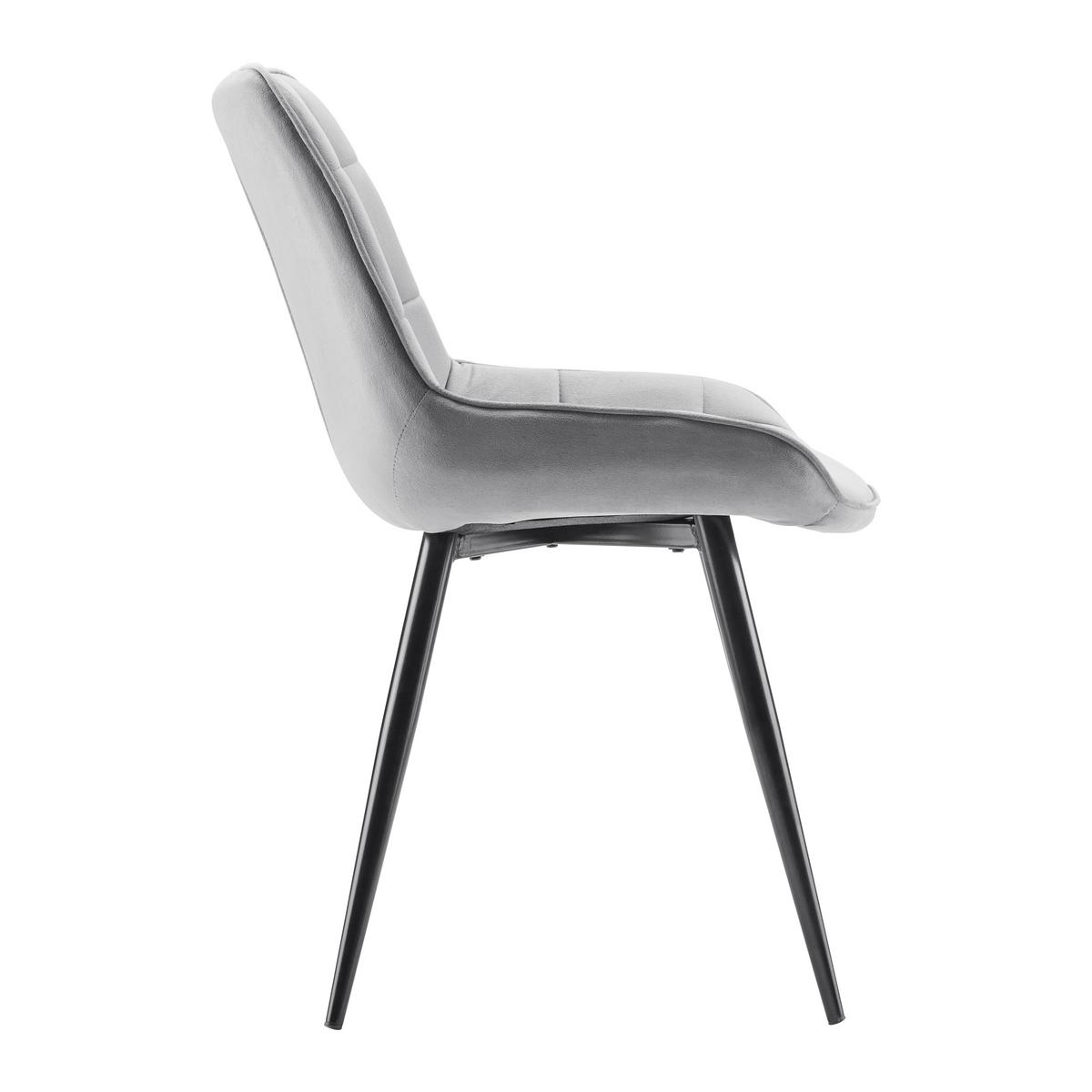 Jídelní židle ALINA šedá - šedá/černá, Moderní, kov/dřevo (59/84/51cm) - Bessagi Home