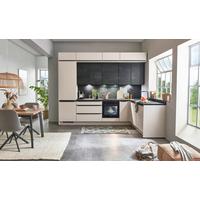 Eckküche Las Vegas - Sandfarben/Dunkelgrau, MODERN, Holzwerkstoff (307/187cm) - Vertico