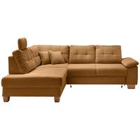 Ecksofa Brizzini Goldfarben S: 206x274 cm - Goldfarben/Naturfarben, MODERN, Textil (206/274cm) - Livetastic