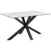 Esstisch Heaven Schwarz/weiß B: 135 Cm - Schwarz/Weiß, Trend, Keramik/Metall (135/76/80cm) - MID.YOU