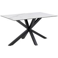 Esstisch Heaven Schwarz/weiß B: 135 Cm - Schwarz/Weiß, Trend, Keramik/Metall (135/76/80cm) - MID.YOU