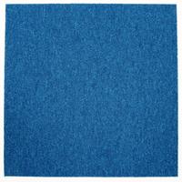 Teppichfliese Blau Mustang 50x50 cm Florhöhe 3 mm - Blau, Basics, Textil (50/50cm)