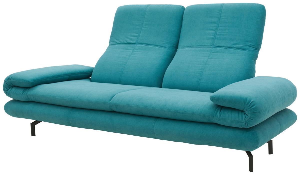 2,5-sitzer Türkis - Türkis/Schwarz, Design, Textil (224 (284)/83 (110)/98cm) - LOOKS by W.Joop