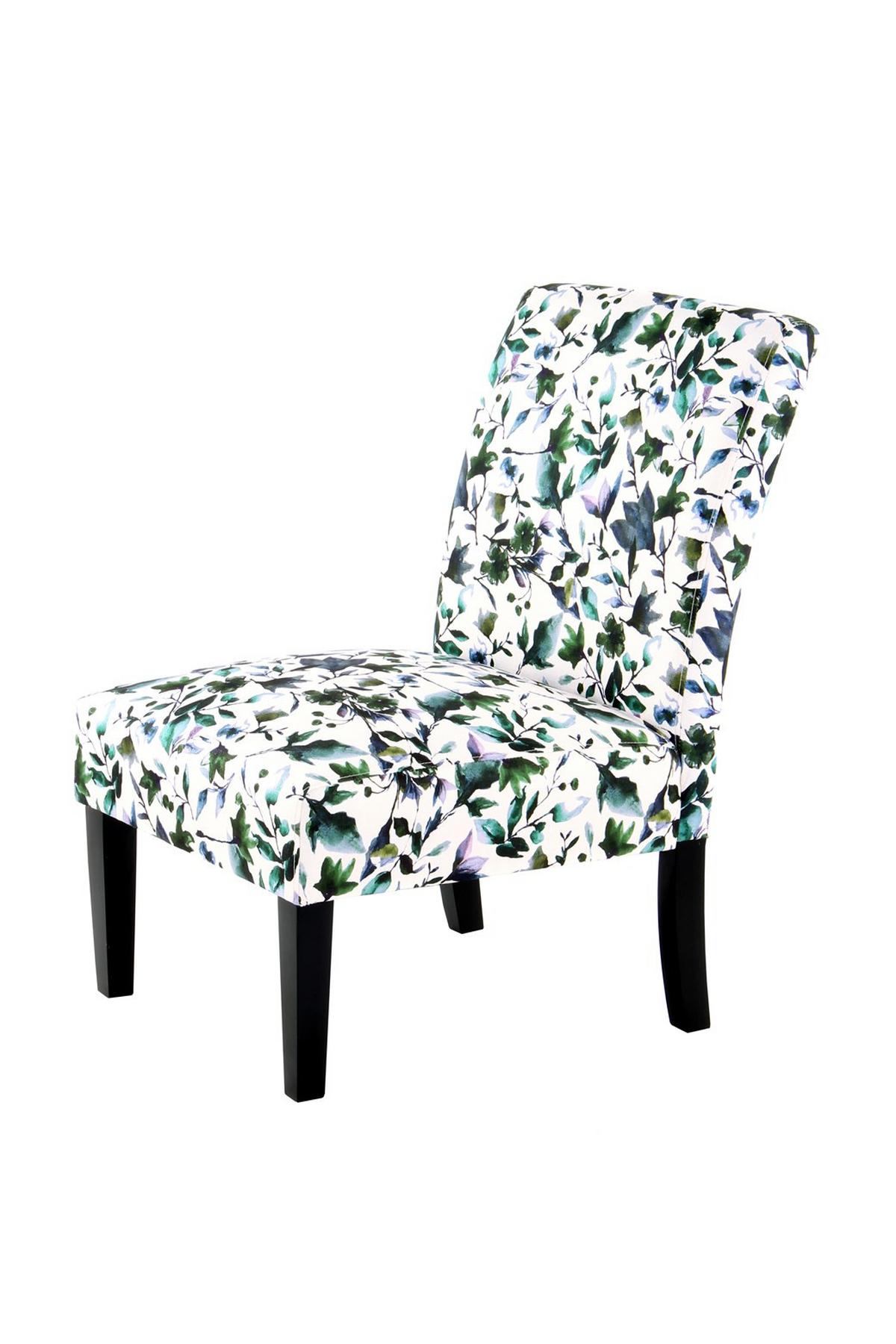 Stuhl Indira 100 Gemustert - Blau/Lila, Design, Holz/Textil (55/92/77cm) - Kayoom