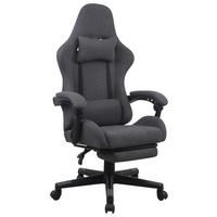 Főnöki Szék Aron 2 - fekete/sötétszürke, Modern, műanyag/textil (63/114/62cm)