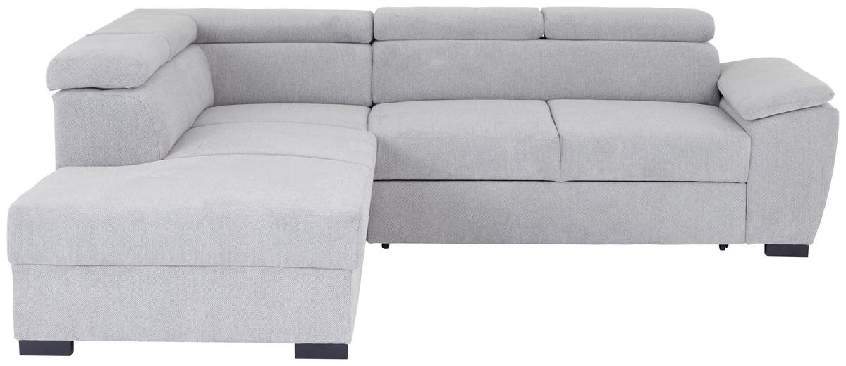 Ecksofa Athen - Schwarz/Grau, Basics, Textil (220/266cm)