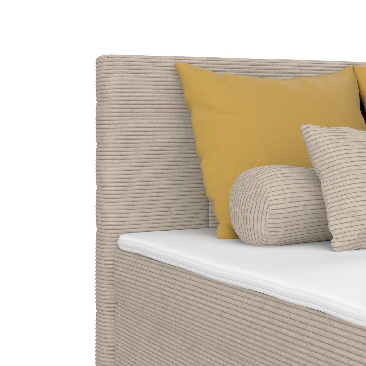 Čalúnená posteľ ADRIA 140x200 cm, bahenná hnedá - bahenná hnedá/chrómová, Konventionell, drevo/textil (140/200cm)