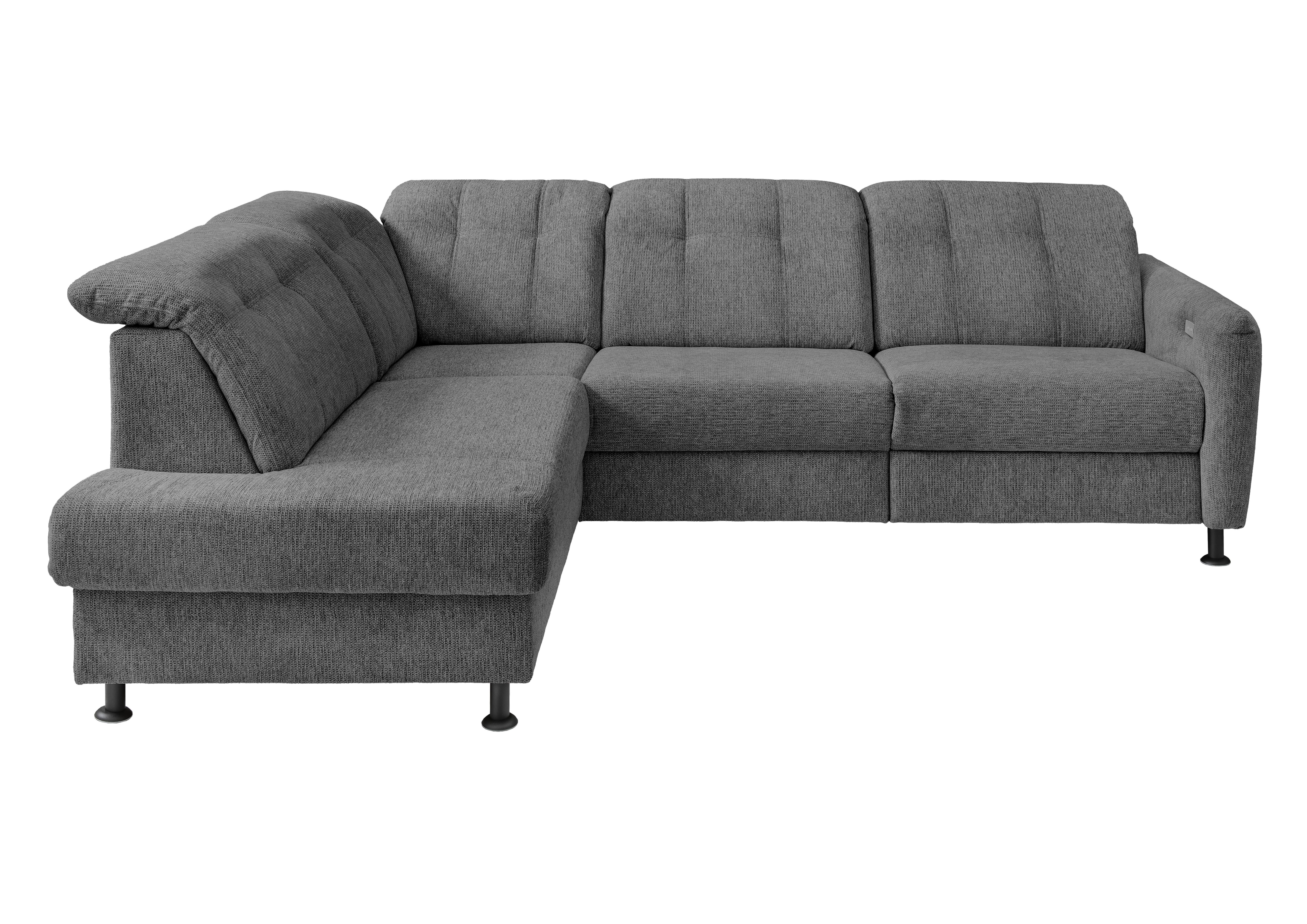 Ecksofa Minori Chenille Anthrazit, S: 198x270 cm - Anthrazit/Schwarz, MODERN, Textil (198/270cm) - Livetastic