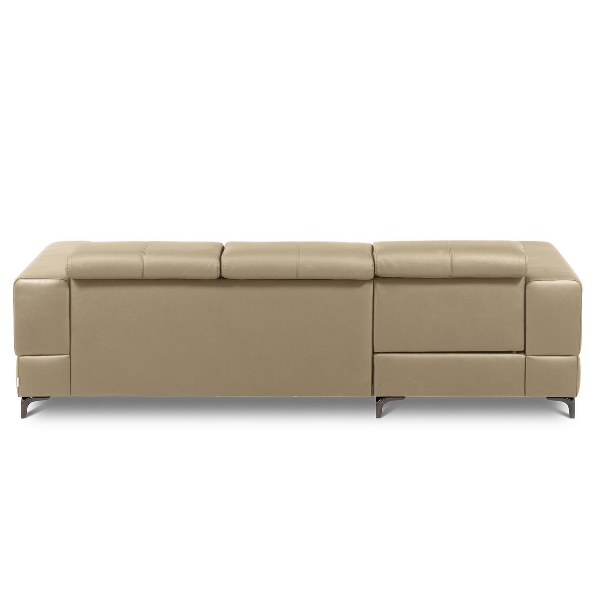 Ecksofa Torino Teilleder Hellgrau 173x247 - Hellgrau/Schwarz, Design, Leder/Textil (173/247cm) - Livetastic