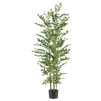 Kunstpflanze Palmen Grün/schwarz, 150 Cm - Schwarz/Grün, Design, Kunststoff (150cm) - P & B