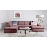 Wohnlandschaft Ramzes Beere U: 215x328x173 cm - Beere/Grau, Design, Textil (215/328/173cm) - MID.YOU