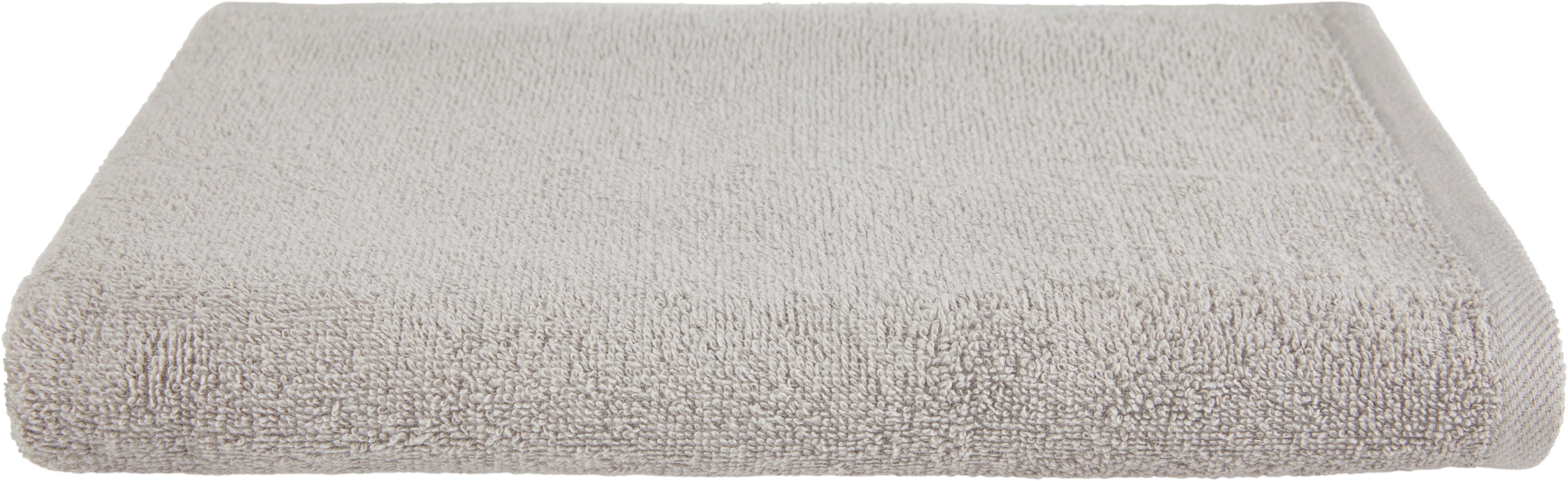Duschtuch Flora Baumwolle 380g/m2 Silberfarben 70x130 cm