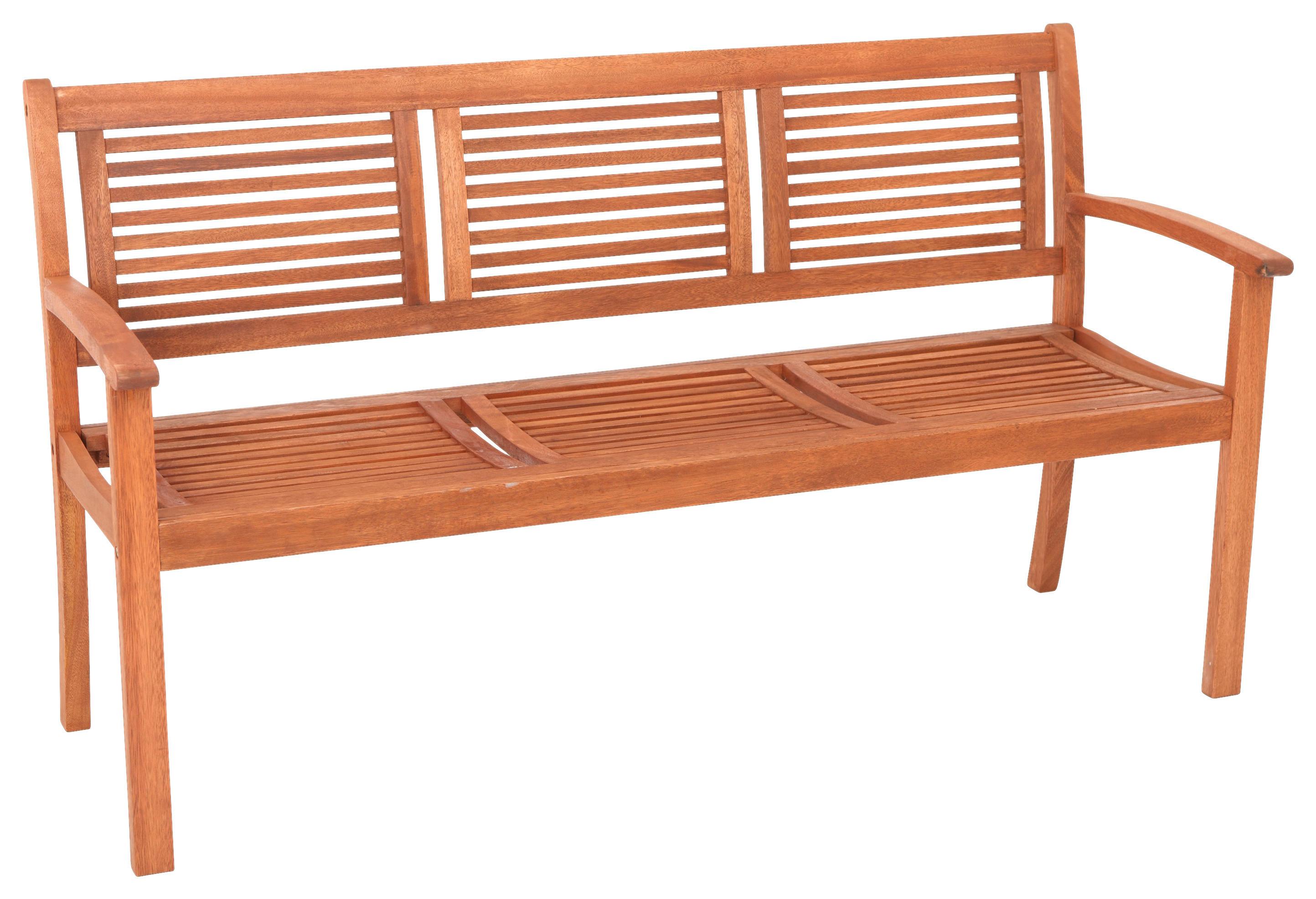 Gartenbank Echtholz 3-Sitzer Cordoba mit Rückenlehne - Naturfarben, Basics, Holz (160/90/58cm) - Gardenson