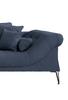 Ecksofa mit Kissen Garda Dunkelblau Teddystoff - Schwarz/Dunkelblau, Design, Textil (192/89/310cm) - Livetastic