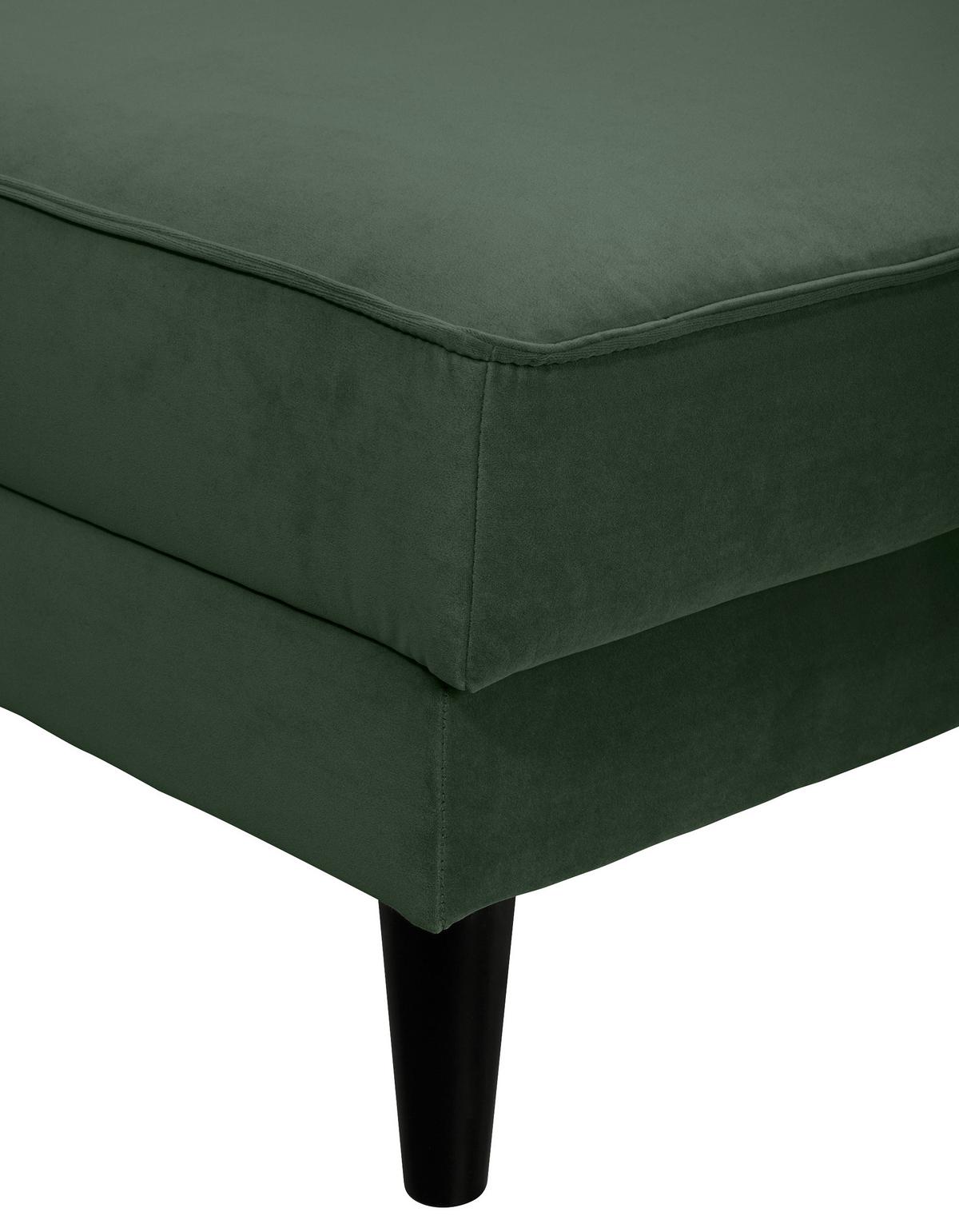 Polsterhocker Lumber Jack Dunkelgrün Velours - Wengefarben/Dunkelgrün, MODERN, Textil (123/45/74cm) - Trendmanufaktur