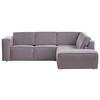 Ecksofa Dice Grau 275x220 Cm - Schwarz/Grau, MODERN, Textil (275/220cm) - Trendmanufaktur