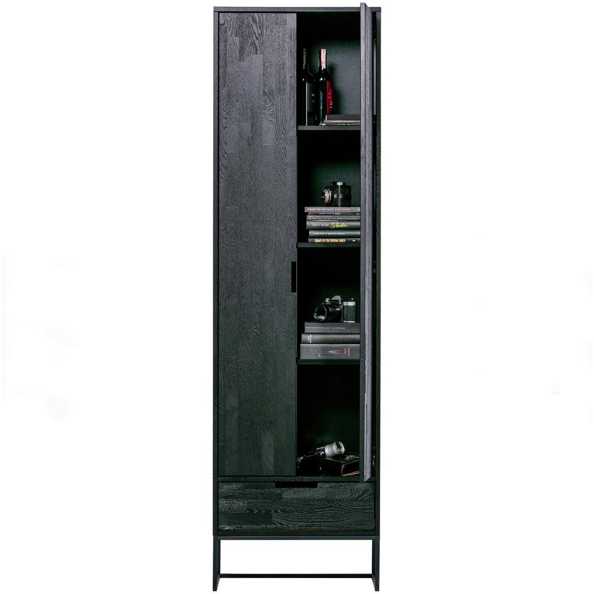 Mehrzweckschrank Silas Schwarz B: 60 Cm - Schwarz, Design, Holz/Holzwerkstoff (60/210/36cm) - Livetastic