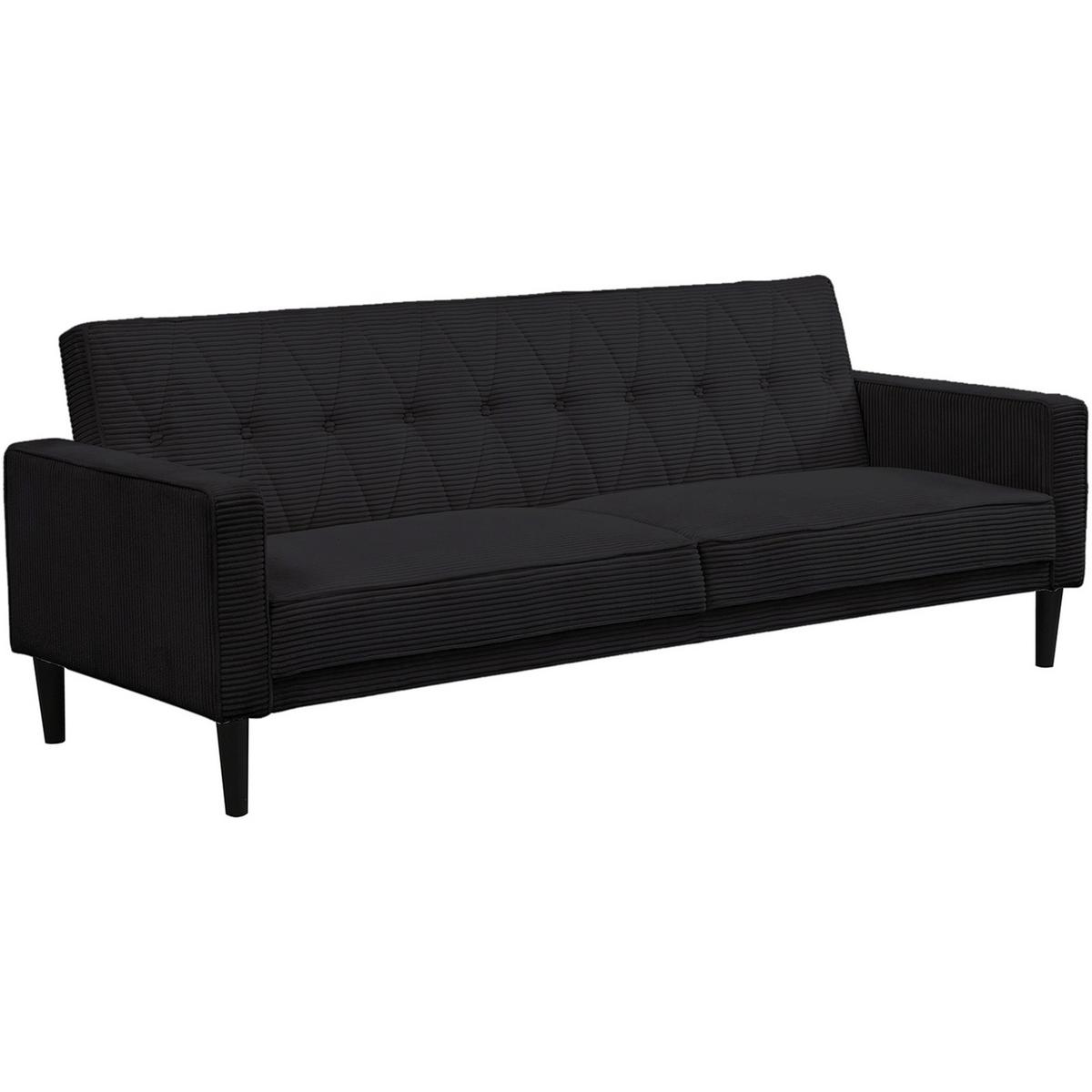 Schlafsofa Aarhus Anthrazit, mit Schlaffunktion - Anthrazit/Braun, Basics, Textil (213/81/86cm) - Livetastic