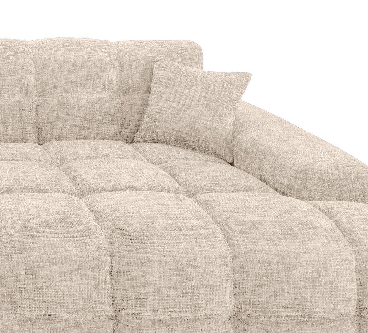 Ecksofa Bosco, Creme S: 301x152 cm - Creme/Schwarz, MODERN, Textil (301/152cm) - Livetastic