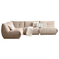 Ecksofa Giselle - Taupe, Trend, Textil (210/315cm) - Livetastic