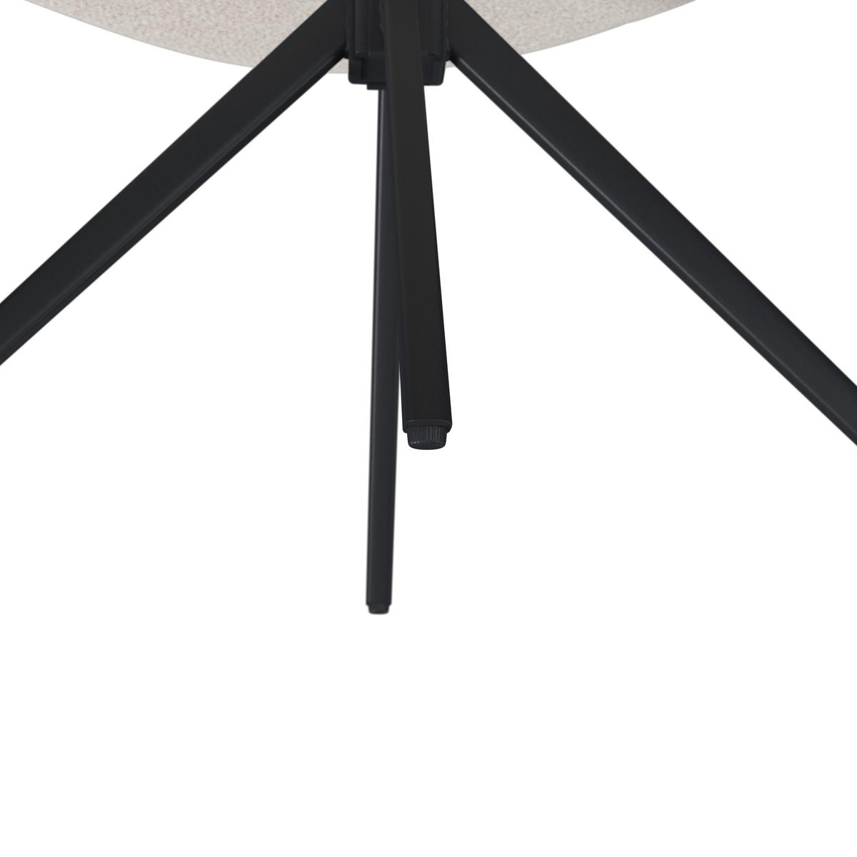 STOLIČKA S PODRÚČKAMI KARO - čierna/krémová, Modern, kov/textil (58/88/65cm) - Bessagi Home