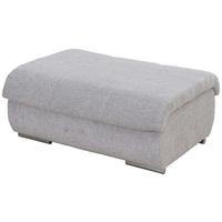 Hocker Multi grau, B: 100cm - Chromfarben/Grau, MODERN, Textil (100/43/80cm) - Luca Bessoni