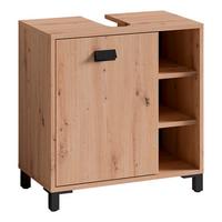 Waschbeckenunterschrank Wellness B: 60 cm Eiche Dekor - Anthrazit/Schwarz, MODERN, Holzwerkstoff (60/62/34cm) - MID.YOU